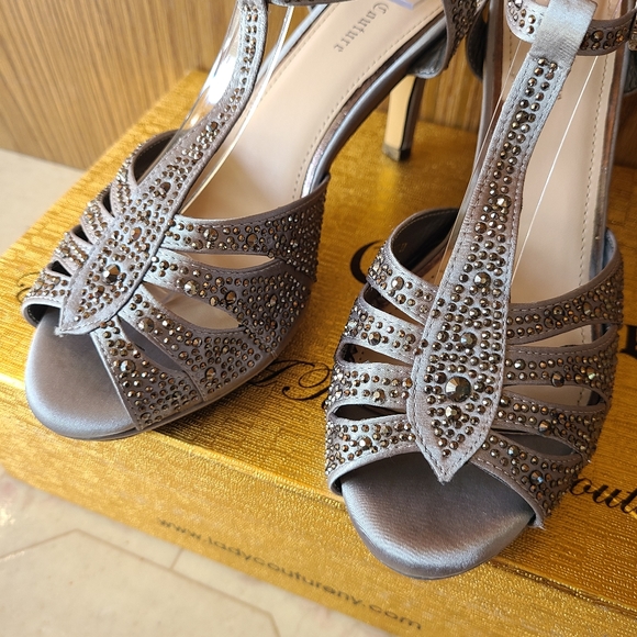 NWB Lady Couture Midnight Pewter Platform Dressy Heels Size EU37/US6.5 - Picture 6 of 12